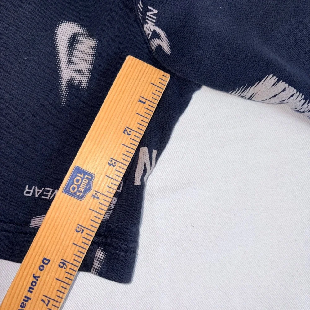 Nike Fleece Shorts Large Kids Black Excellent All-over Logo Print Sportswear